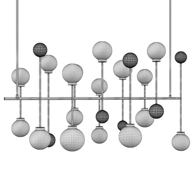 Fluxus bronzed chandelier — Ver 2