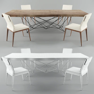 Стол Gordon Deep Wood, стул Cattelan Italia Sofia Chair — Вид 1