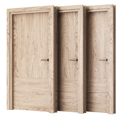 Wooden Door Set V13 / Interior and Exterior door set — Ver 4