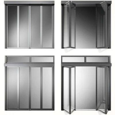 Складывающиеся металлические автоматические двери /  Folding Metal Automatic Doors — Вид 1