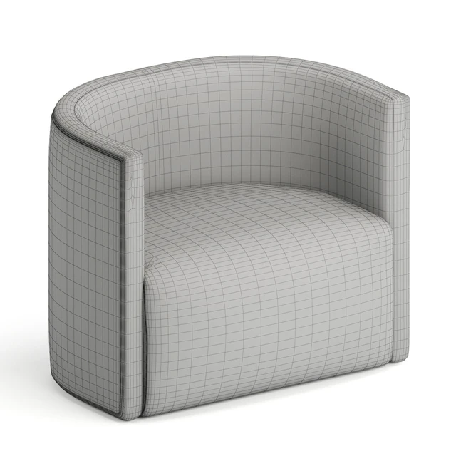 CONFIDENT RATTAN By Living Divani Fabric armchair with armrests — Скачать