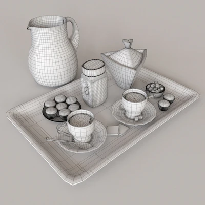 Coffee bushido and decorative set — Ver 2
