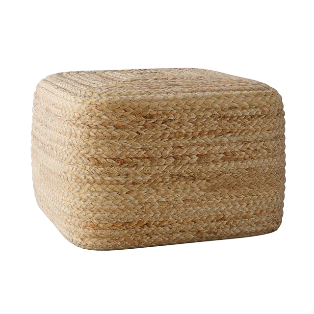 Braided jute pouf square — Descargar