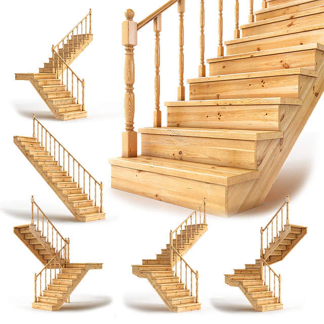 Set of wooden stairs — Descargar