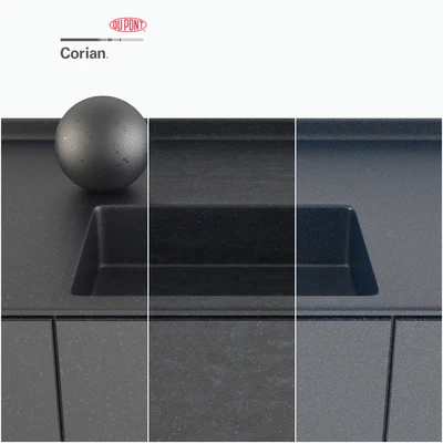 Dupont Corian Kitchen Countertops Blue 1 — Ver 2