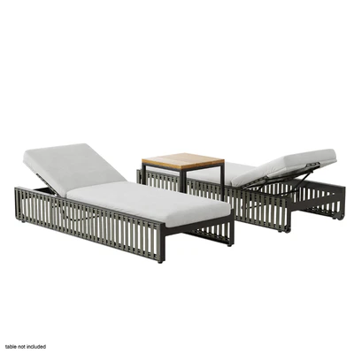 Outdoor garden wicker woven lounger Skyline design Horizon — Вид 3