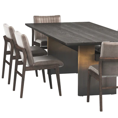 Alice Dining Chair & Brennan Dining Table by Four Hands — Ver 4