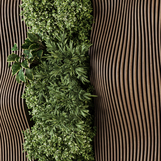 Vertical Garden Wood Parametric Wall - Wall Decor 30 — Скачать