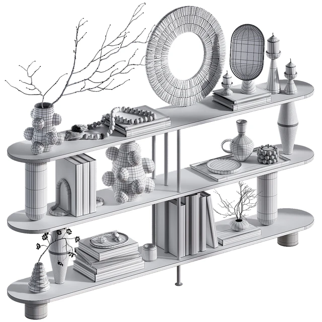 Shelf with decor VAZOO 2 regal - 3 long shelves — Descargar