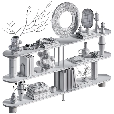 Shelf with decor VAZOO 2 regal - 3 long shelves — Ver 4