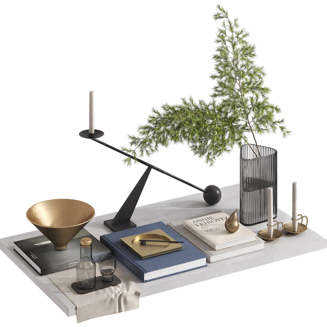 Decorative set by MENU SPACE with pine branches — Descargar