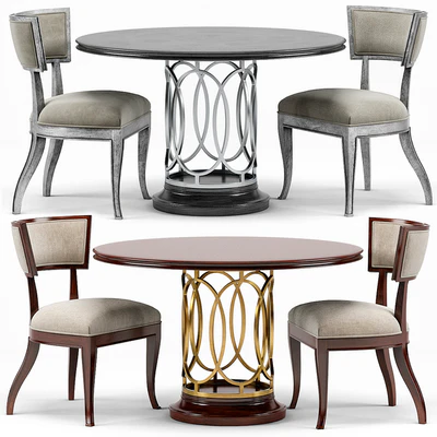 Sabrina Round Dining Table, Sadowa Dining Chair — Вид 1