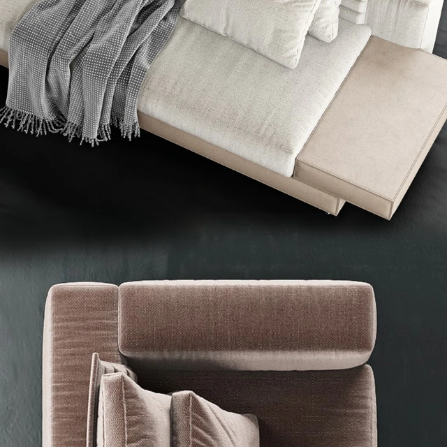 Minotti White Saddle Hide Sofa — Скачать