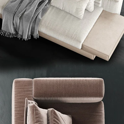 Minotti White Saddle Hide Sofa — Вид 3