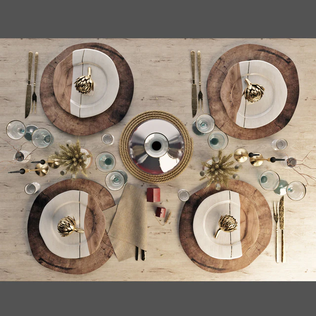 decorative set of dishes — Descargar