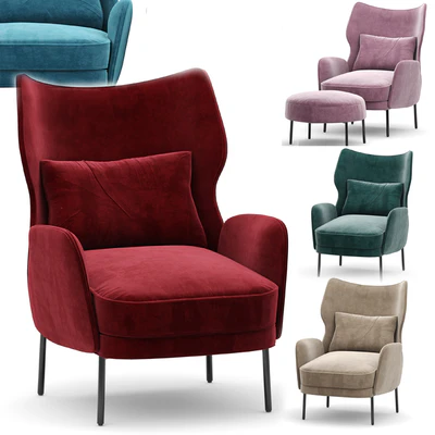 Alex Navy Velvet Accent Chair Crate and barrel — Ver 1