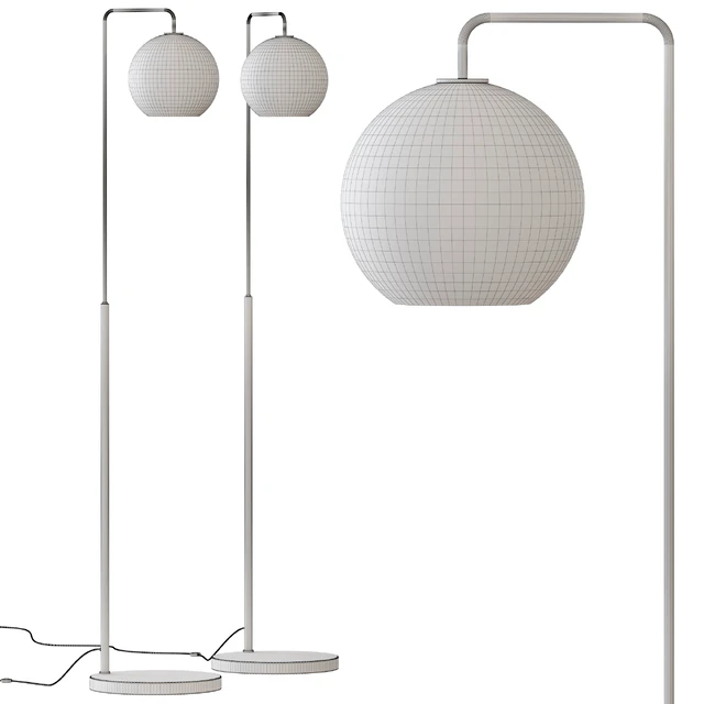 West Elm Sculptural Glass Globe Floor Lamp — Descargar