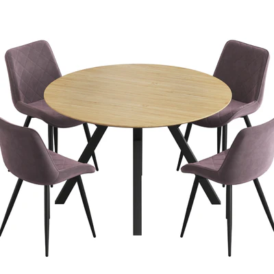 Roberto table Fox chair Dining set — Ver 3