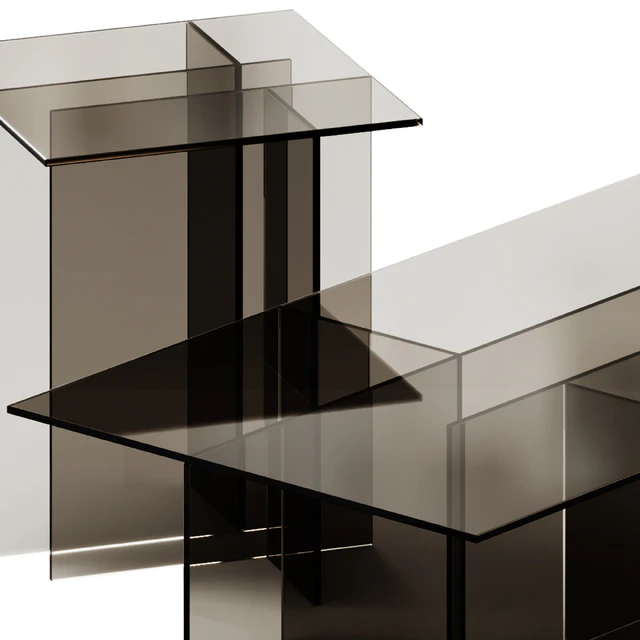 Westwing Collection Anouk Glass Side and Coffee Table — Скачать