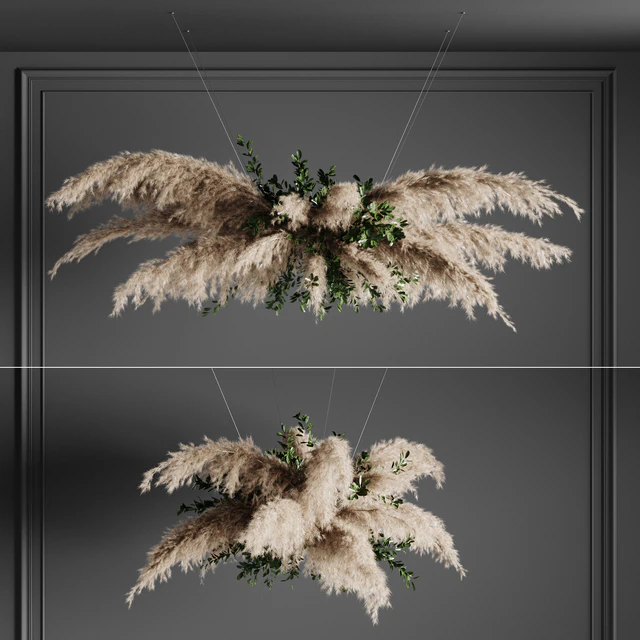 Pampas grass chandelier 01 — Скачать