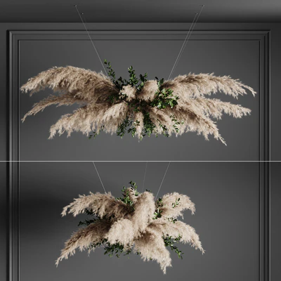 Pampas grass chandelier 01 — Вид 4