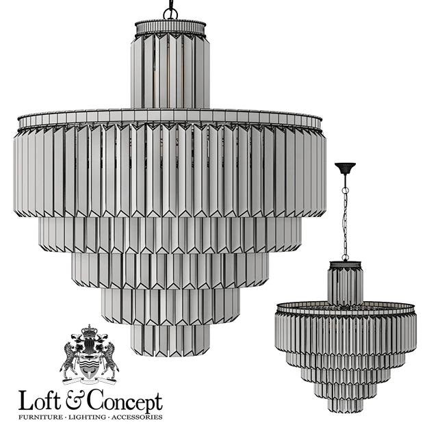 Люстра RH 1920s Odeon Clear Glass Fringe Chandelier - 6 rings — Скачать