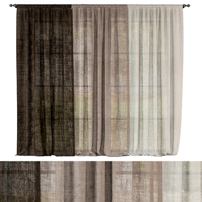 Sheer linen curtains — Ver 1