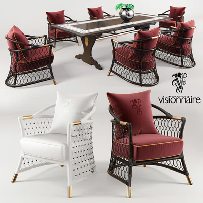 Visionnaire Ipe Cavalli Dining Set — Ver 1