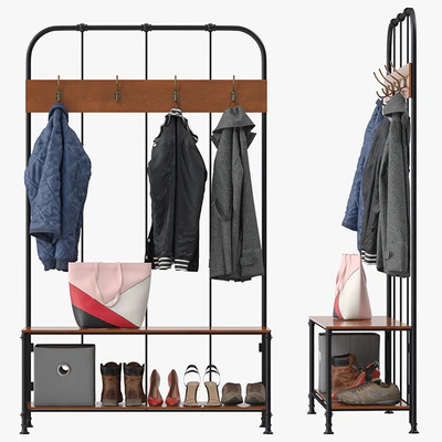 Wood Metal Hall Tree — Вид 5