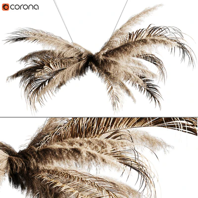 Pampas grass chandelier 02 — Ver 1