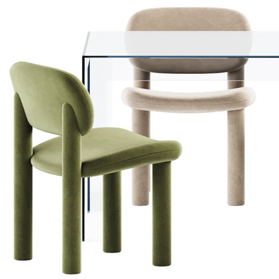 Chair Tottori Driade and Atlantis Table by Glas Italia — Ver 2