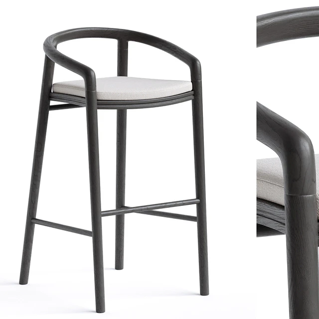 Solid Bar Stool with back Manutti — Скачать