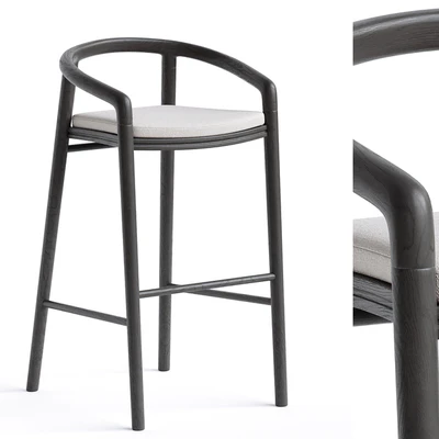 Solid Bar Stool with back Manutti — Вид 1