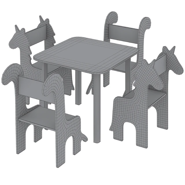 Table & Children's Animal Chairs by THE HOME DECO FACTORY — Скачать