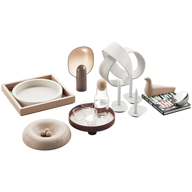 Living contemporary nature accessories decor set — Descargar