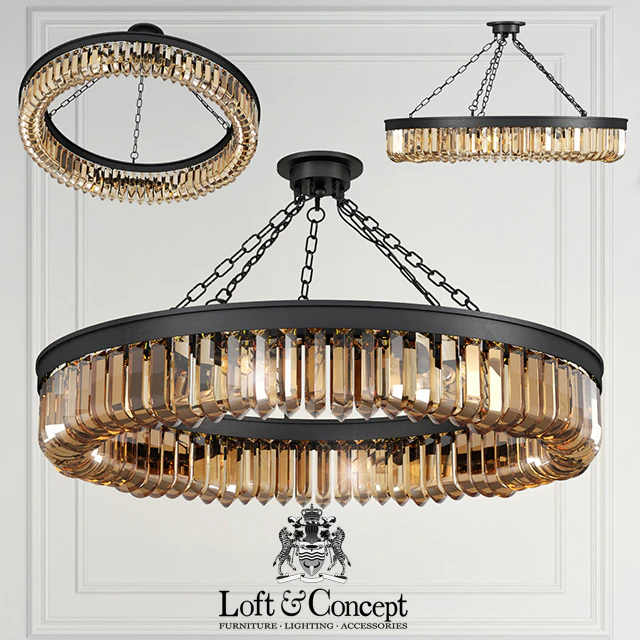 Люстра Retro Frozen Glass Chandelier 15 — Скачать