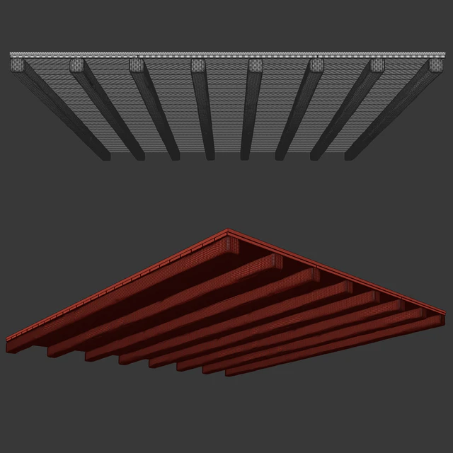 Wooden pitched ceiling  / Деревянный скатный потолок — Скачать