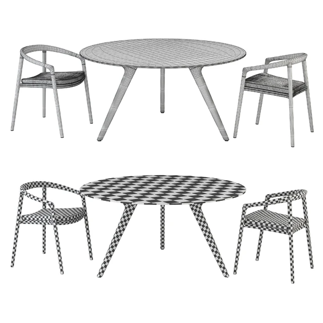 MANUTTI Torsa Table & Solid Chair — Download