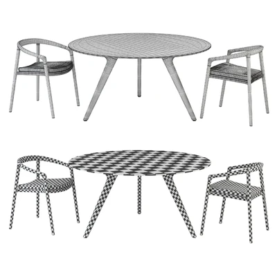 MANUTTI Torsa Table & Solid Chair — View 2