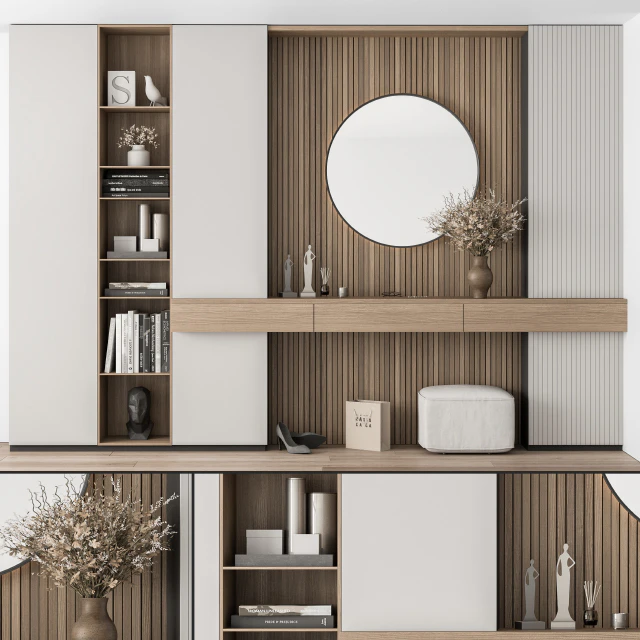 Hallway 27 - White and Wood Entrance — Descargar