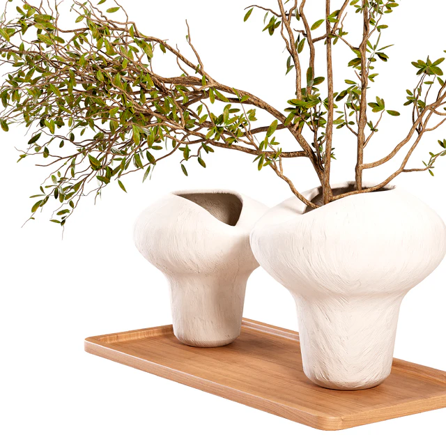 Plum branch in a stone vase — Descargar