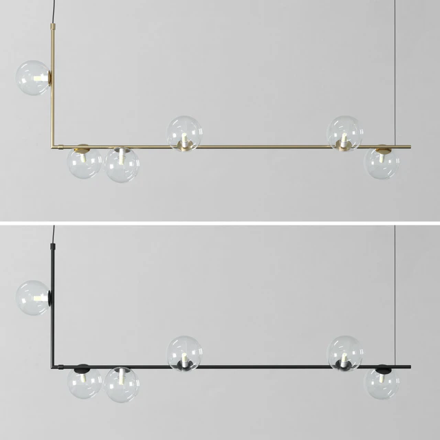 KENDRA Hanging Light black & gold — Скачать