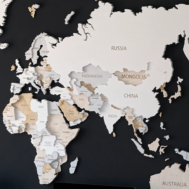 Office set with a map — Descargar