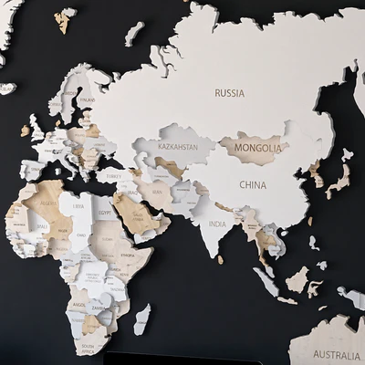 Office set with a map — Ver 3