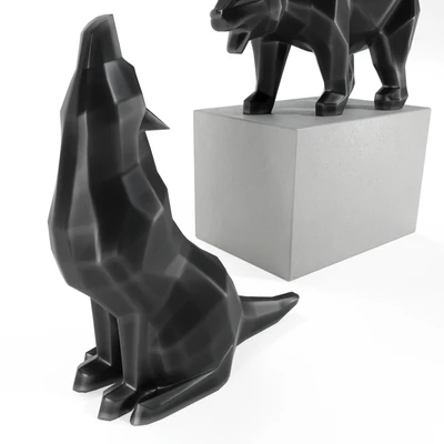 geometric wolaf and bear — Вид 5