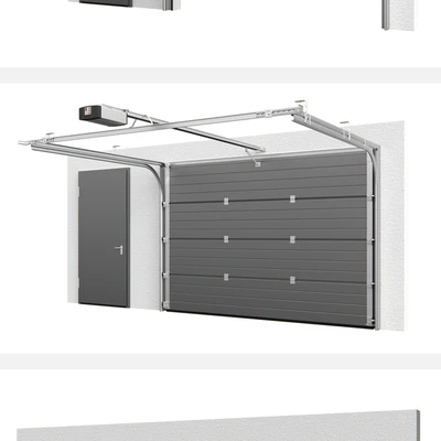 Sectional doors Hormann LPU open / closed with side door — Ver 3