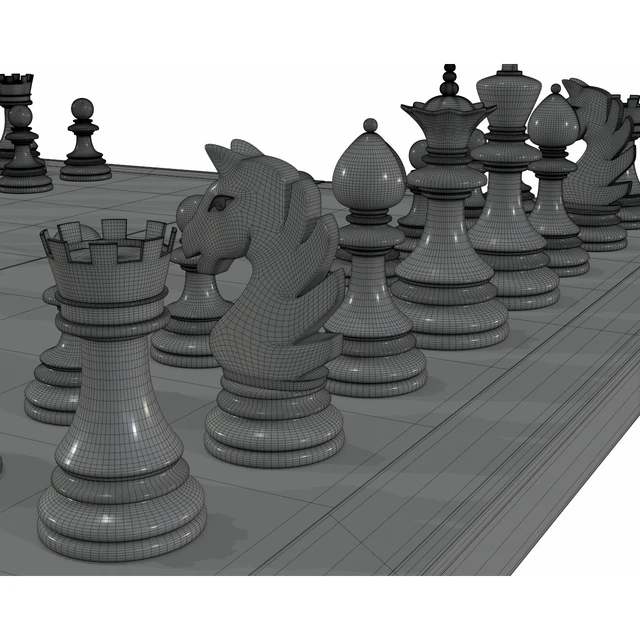 Chess board game pieces — Descargar