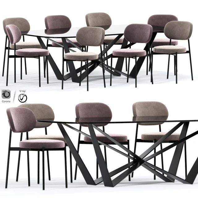 Beaufort Upholstered Dining Chair Table — Descargar