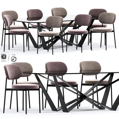 Beaufort Upholstered Dining Chair Table — Ver 1