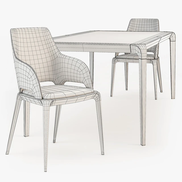 Roche Bobois BRIO dining table BRIO Bridge chair — Скачать